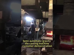 Halfautomatische machine voor het gieten op basis van de zwaartekracht - demonstratie van het gebruik door de klant