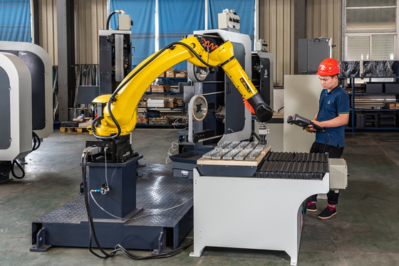kopen Volledige Automatische van de de Robotcel van het Robot Poolse Systeem FUNAC het Metaal Deburring Machine 380V online vervaardiging