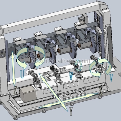 Hoog flexibele CNC-poetsmachine met meerdere stations Simultane werking voor messingkraan, zink deurgreep