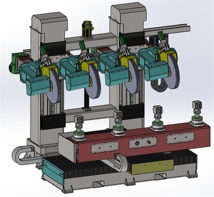 CNC van de computercontrole de Bank Oppoetsende Machine van het Polijstenmetaal om het Sanitaire Handvat van de Warendeur Op te poetsen